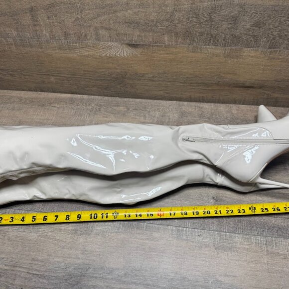 Steve Madden Victory Bone Thigh High Stiletto Heel Boots Women's Size 7 - Picture 3 of 7